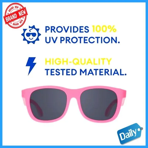 Toddler Sunglasses Flexible Rubber Frames 100% UV Protection Shatter-Resistant